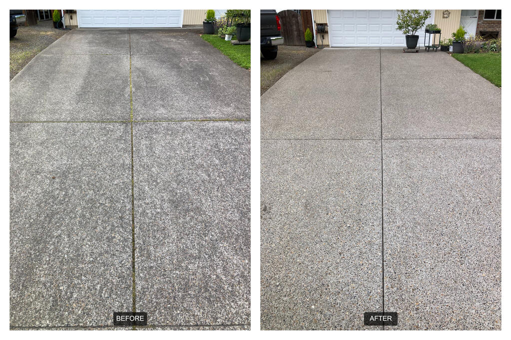 driveway cleaning pressure washing driveway cleaning before and after